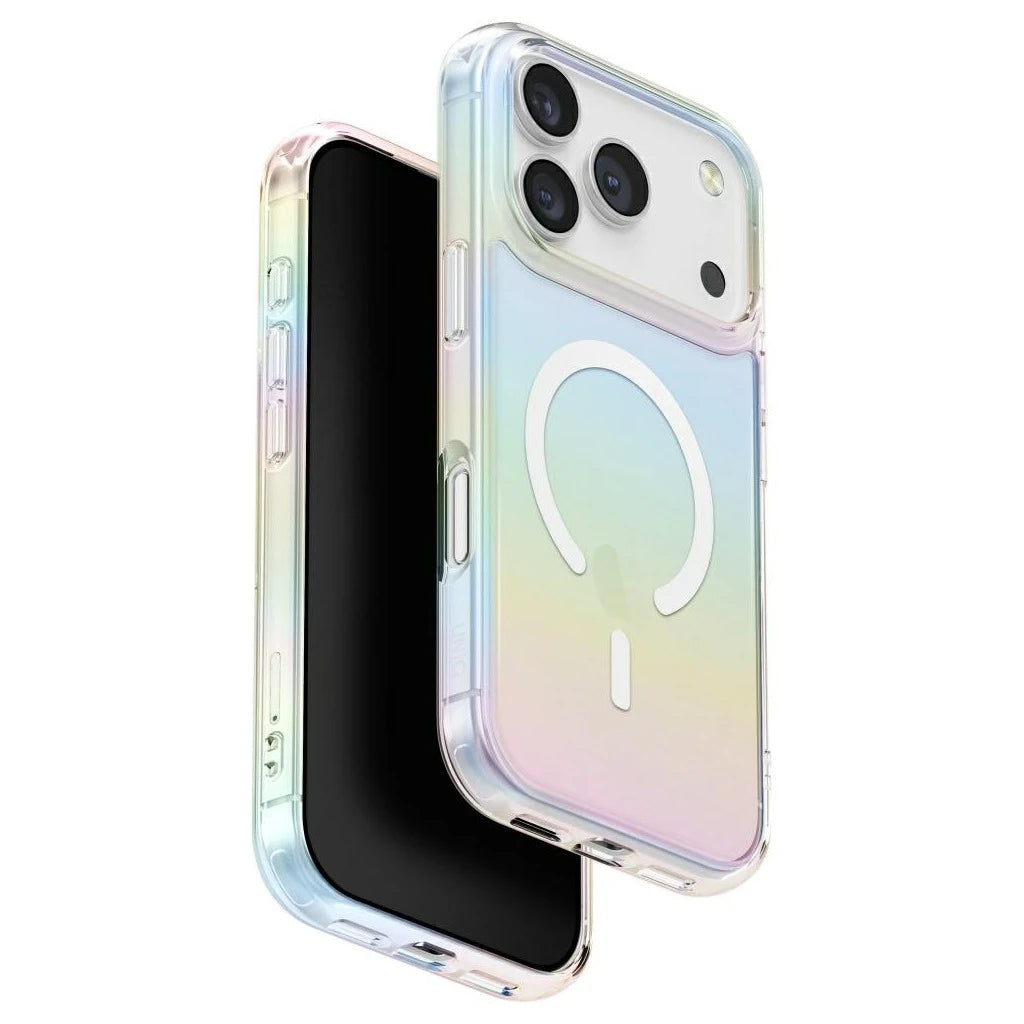 UNIQ Iridescia tok iPhone 17 Pro Max készülékhez Magclick Charging holo quartz -  iPhone 17 Pro Max tok a Domshop kínálatából