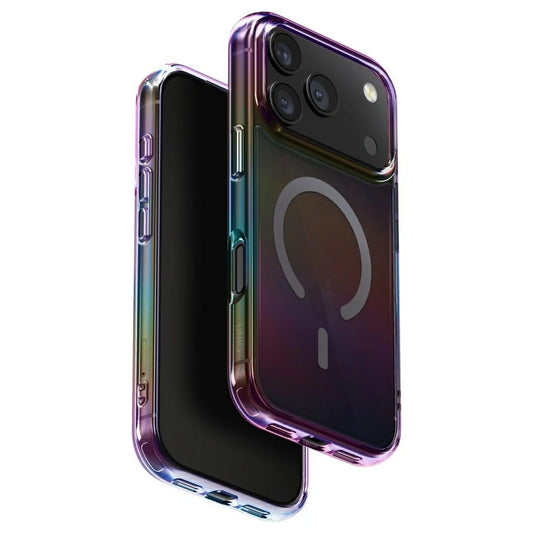 UNIQ Iridescia tok iPhone 17 Pro készülékhez – Magclick Charging – éjfekete kvarc -  iPhone 17 Pro tok a Domshop kínálatából