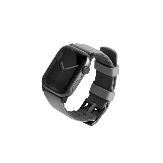 UNIQ Linus Airosoft Silicone szíj Apple Watch Series 1-8/SE/SE2/SE3 38/40/41 mm készülékhez krétaszürke -  Apple Watch Szilikon Szíjak a Domshop kínálatából