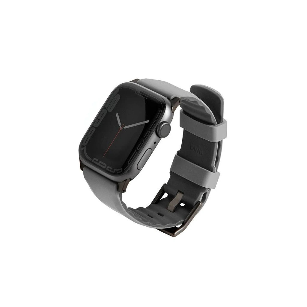 UNIQ Linus szíj Apple Watch Series 1-8/SE/SE2/SE3 készülékhez 42/44/45/49mm Airosoft Silicone szürke -  Apple Watch Szilikon Szíjak a Domshop kínálatából