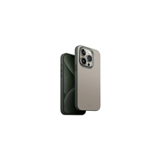UNIQ Lyden DS iPhone 15 Pro 6.1 készülékhez Magclick töltőtok bézs-zöld/elefántcsont-lichén zöld -  iPhone 15 Pro tok a Domshop kínálatából