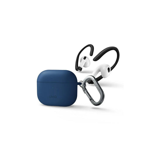 UNIQ Nexo Case AirPods 3 gen készülékhez + Ear Hooks Silicone kék -  AirPods 3 tok a Domshop kínálatából