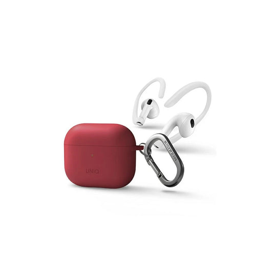 UNIQ Nexo Case AirPods 3 gen. készülékhez tok fülhorgokkal, szilikon, korall -  AirPods 3 tok a Domshop kínálatából