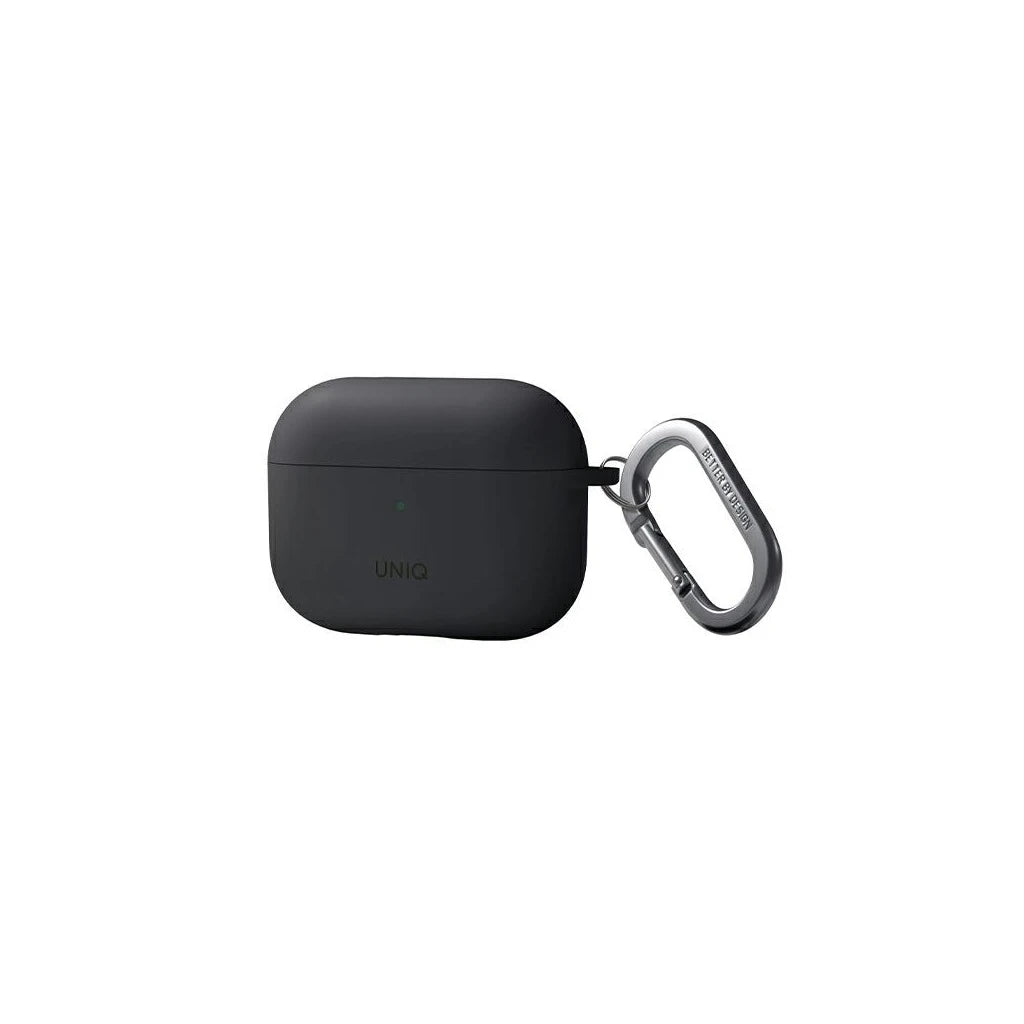 UNIQ Nexo Case AirPods Pro 2 gen készülékhez + szilikon fülhorgok szénszürke -  AirPods Pro 2 tok a Domshop kínálatából