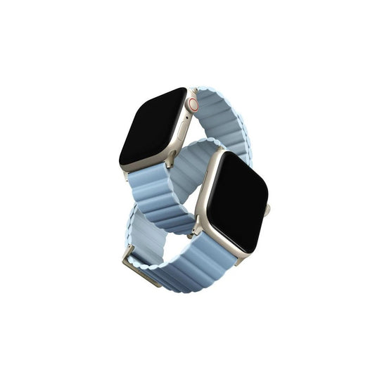 UNIQ Revix Premium óra szíj Apple Watch Series1-8/SE/SE2/SE3 készülékhez 38/40/41 Edition Megfordítható Mag fehér-kék -  Apple Watch Szilikon Szíjak a Domshop kínálatából