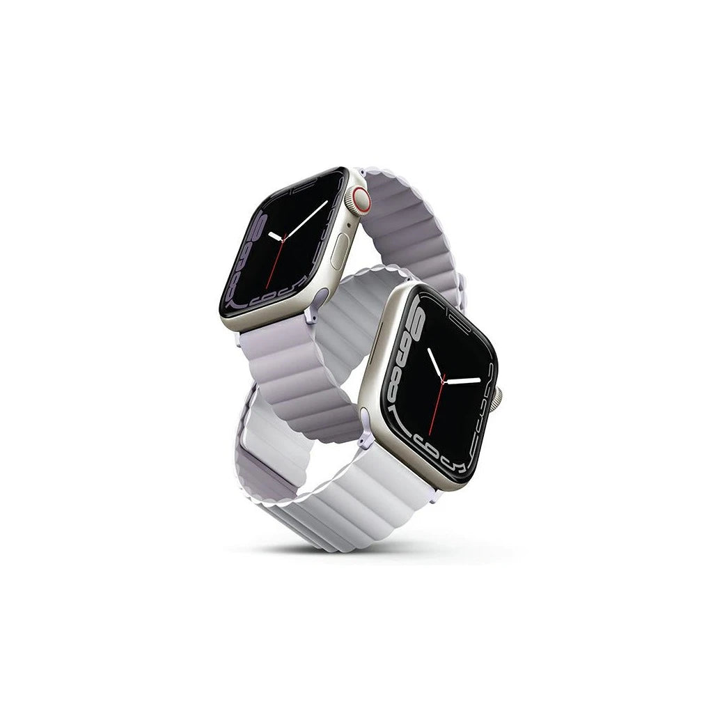 UNIQ Revix Strap Apple Watch Series1-8/SE/SE2/SE3/Ultra1/2/3 készülékhez 42/44/45/49mm fordítható mágneses lila -  Apple Watch Szilikon Szíjak a Domshop kínálatából