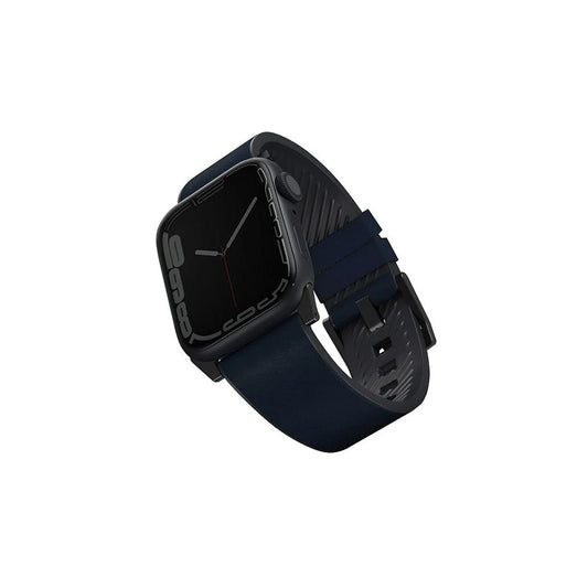 UNIQ Straden Apple Watch Series1-8/SE/SE2/SE3/Ultra1/2/3 készülékhez 42/44/45/49 Leather Hybrid szíj kék -  Apple Watch Szilikon Szíjak a Domshop kínálatából