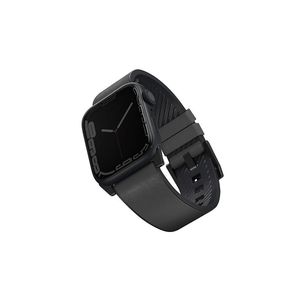 UNIQ Straden bőr hibrid szíj Apple Watch Series 1-8/SE/SE2/SE3Ultra1/2/3 42/44/45/49 készülékhez szürke -  Apple Watch Szilikon Szíjak a Domshop kínálatából