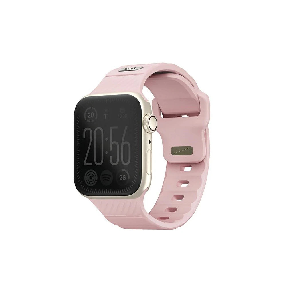 UNIQ Stride Apple Watch Series 1/2/3/4/5/6/7/8/9/SE/SE2/SE3 készülékhez 38/40/41mm FKM gumiszíj rózsaszín/világos -  Apple Watch Szilikon Szíjak a Domshop kínálatából