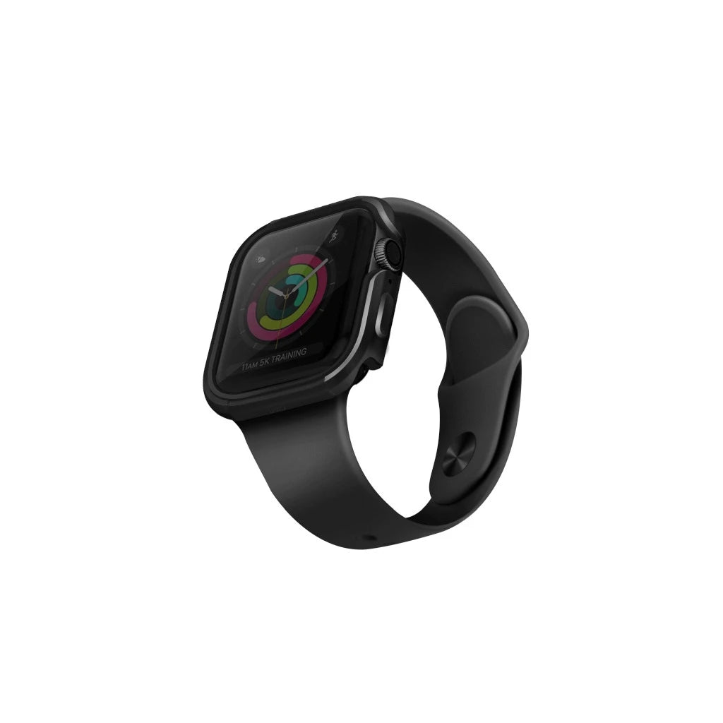UNIQ Valencia tok Apple Watch Series 4/5/6/SE/SE3 44mm készülékhez gunmetal szürke -  Apple Watch Tokok a Domshop kínálatából