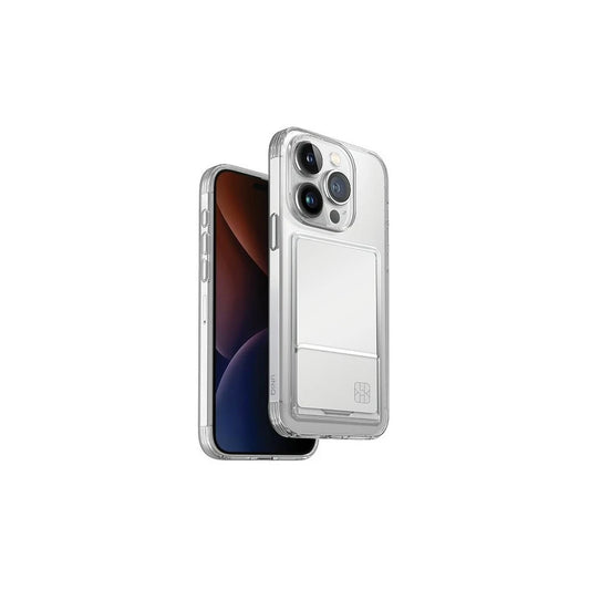 UNIQ tok Air Fender ID – iPhone 15-Pro 6.1 készülékhez, kártyatartó, bőrszínű, átlátszó -  iPhone 15 Pro tok a Domshop kínálatából