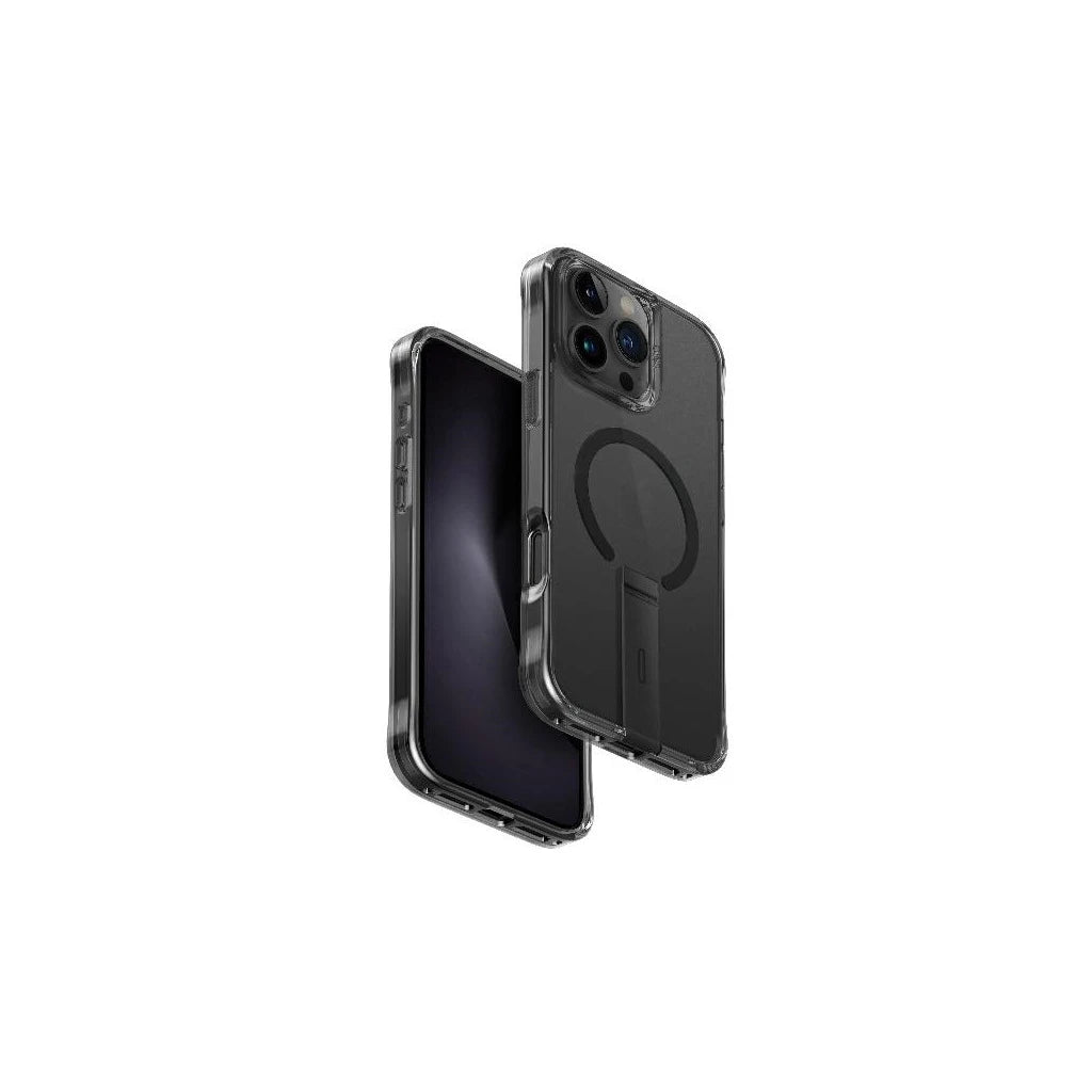 UNIQ tok Eleva with Vertica Standi Phone 16 Pro Max készülékhez 6.9" fekete / karbonfekete -  iPhone 16 Pro Max tok a Domshop kínálatából