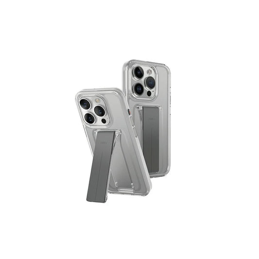 UNIQ tok Heldro Mount with Stand iPhone 15 Pro Max 6.7" készülékhez átlátszó -  iPhone 15 Pro Max tok a Domshop kínálatából