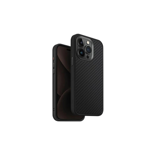 UNIQ tok Keva iPhone 15 Pro Max készülékhez 6.7" Magclick Charging szénfekete -  iPhone 15 Pro Max tok a Domshop kínálatából