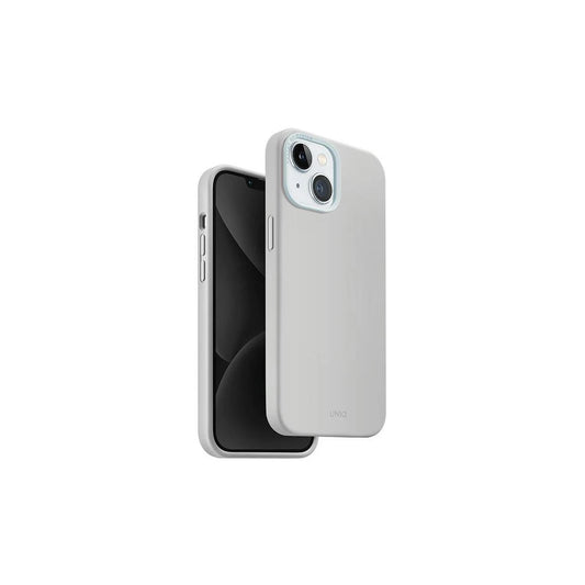 UNIQ tok Lino Hue iPhone 15 / 14 / 13 6.1" készülékhez Magclick Charging krétaszürke -  iPhone 13/14/15 tok a Domshop kínálatából