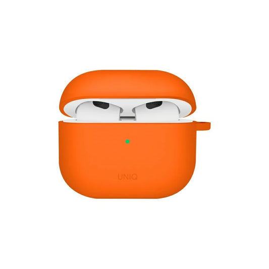 UNIQ tok Nexo AirPods 4 készülékhez + Ear Hooks Silicone, narancs -  AirPods 4 tok a Domshop kínálatából