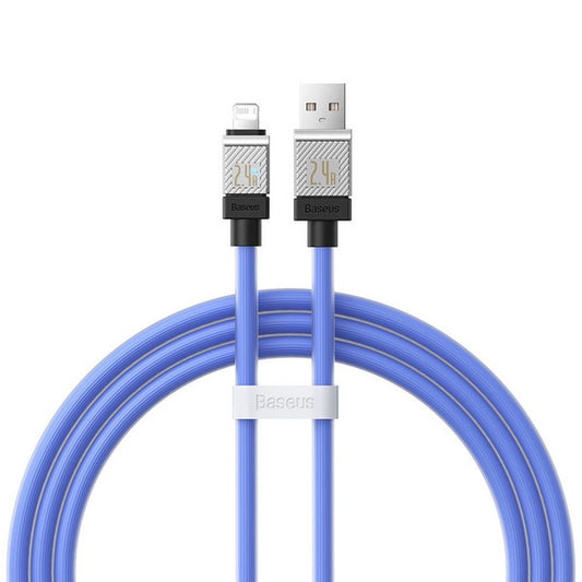 USB töltő- és adatkábel, Lightning, 100 cm, 2400 mA, törésgátlóval, gyorstöltés, Baseus Coolplay, CAKW000403, kék -  Lightning kábel a Domshop kínálatából