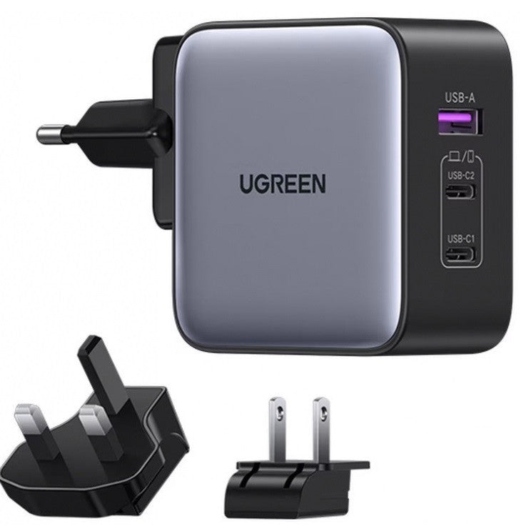 Ugreen CD296 2xUSB-C-USB-A hálózati töltő, 5A, 65W, szürke -  Adapter a Domshop kínálatából