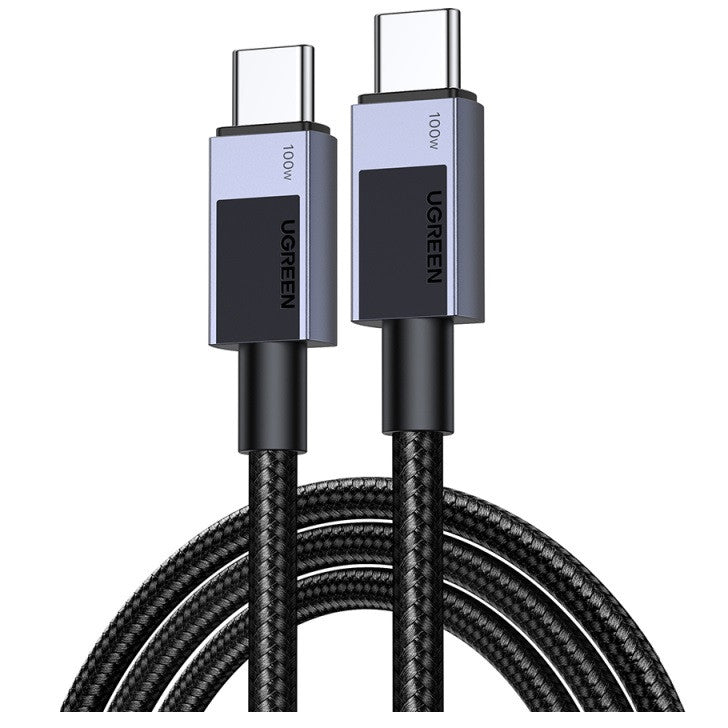 Ugreen L512 USB-C-USB-C töltő- és adatkábel, fonott, 5A, 100W, 3m, szürke -  USB-C kábel a Domshop kínálatából