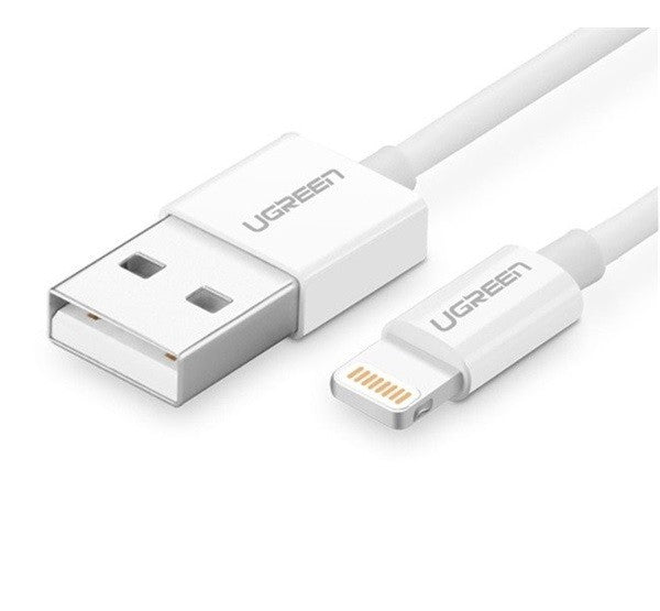 Ugreen MFi USB / Lightning töltő- és adatkábel, 1m, fehér -  Lightning kábel a Domshop kínálatából