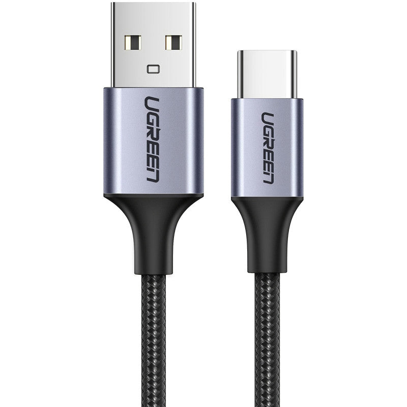 Ugreen US316 USB-A-USB-C töltő- és adatkábel, fonott, 3A, 18W, 2m, fekete -  USB-C kábel a Domshop kínálatából