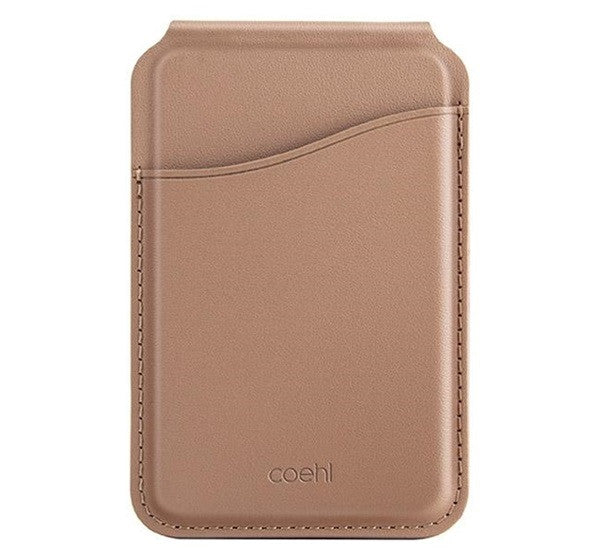 Uniq Coehl Esme mágneses kártyatartó tükörrel, bézs -  MagSafe tárca a Domshop kínálatából
