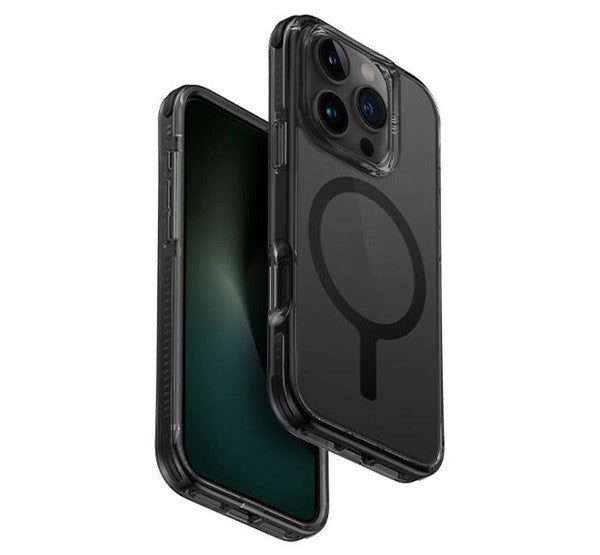 Uniq Combat Apple iPhone 16 Pro Max MagSafe szilikon tok, karbon fekete -  iPhone 16 Pro Max tok a Domshop kínálatából