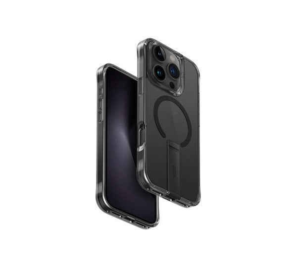 Uniq Eleva Apple iPhone 16 Pro Magsafe szilikon tok tartó résszel, karbon fekete -  iPhone 16 Pro Max tok a Domshop kínálatából