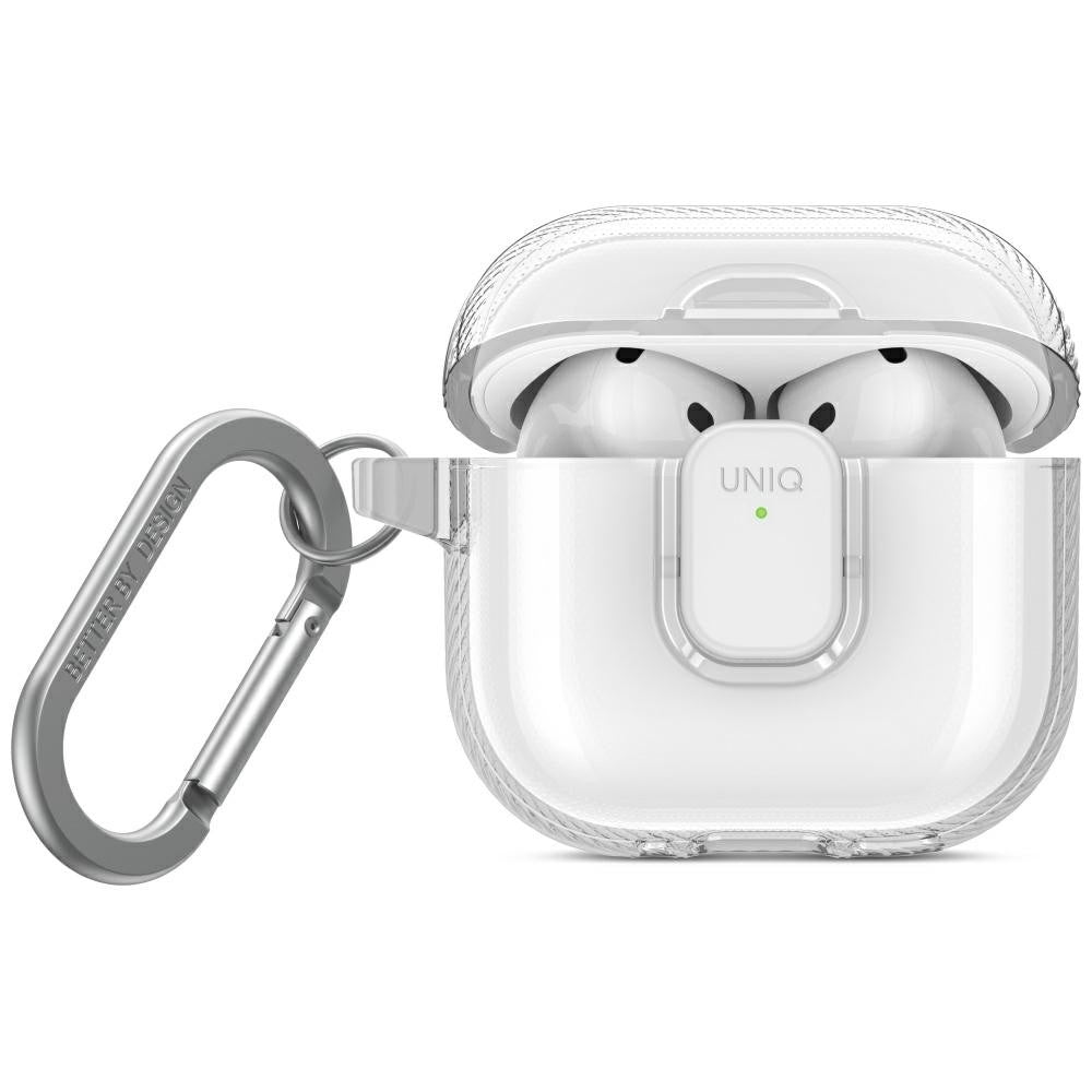 Uniq Glase Pro Apple AirPods 4 tok karabinerrel, átlátszó -  AirPods 4 tok a Domshop kínálatából