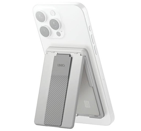 Uniq Heldro ID mágneses kártyatartó szíjjal, szürke -  MagSafe tárca a Domshop kínálatából