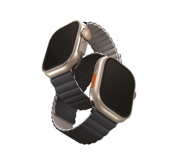 Uniq Revix mágneses szilikon szíj Apple Watch 42/44/45/49mm, kék/szürke -  Apple Watch Szilikon Szíjak a Domshop kínálatából