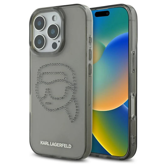 tok Karl Lagerfeld IML Rhinestones Karl Head iPhone 16 Pro készülékhez fekete -  iPhone 16 Pro tok a Domshop kínálatából