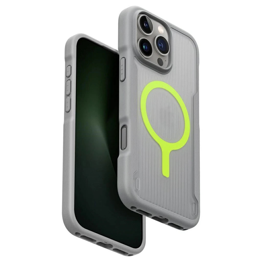 tok UNIQ Combat Active for iPhone 16 Pro Max készülékhez Magclick Charging szürke -  iPhone 16 Pro Max tok a Domshop kínálatából