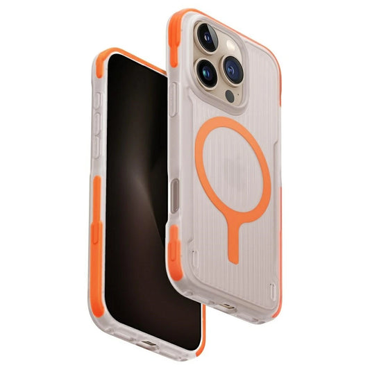 tok UNIQ Combat Active for iPhone 16 Pro készülékhez Magclick Charging narancssárga -  iPhone 16 Pro tok a Domshop kínálatából